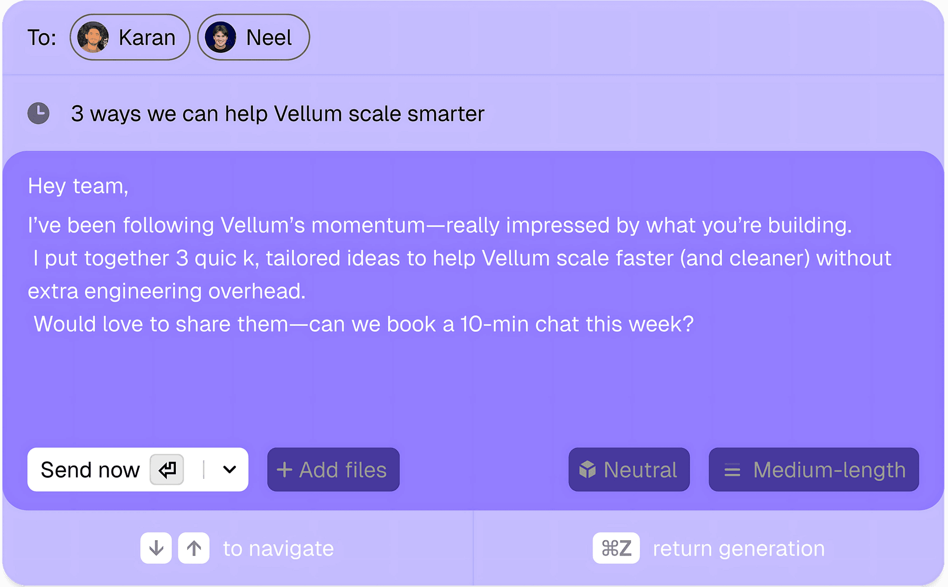 Email Composition Interface
